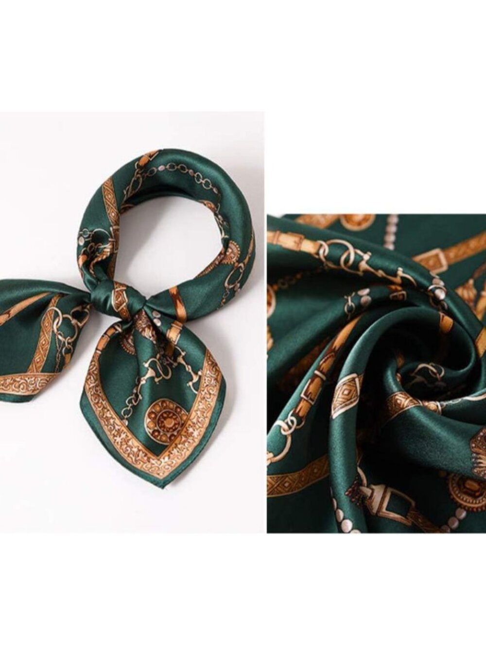 100% Mulberry Silk Scarf -21” Square Neckerchief with Gift Packed - Picture 4 of 7